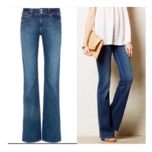 Paige Hidden Hills Denim Dark Wash Jeans Size 30 x 33 Flare - Picture 1 of 10
